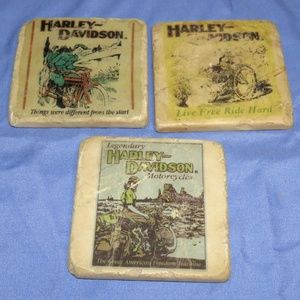 Harley Davidson 3pc Stone Coasters